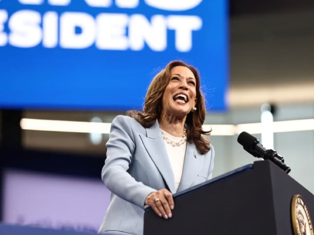 democratic presidential candidate and us vice president kamala harris speaks at a presidential election campaign event in atlanta georgia us july 30 2024 photo reuters